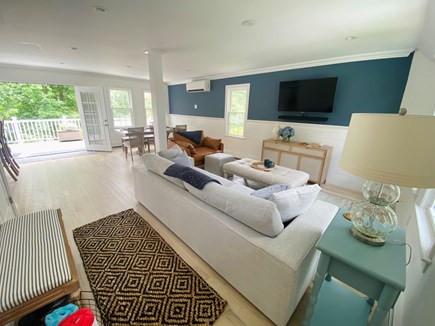 West Hyannisport Cape Cod vacation rental - Open floor plan living, dining and kitchen on first floor.