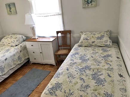 Yarmouth Cape Cod vacation rental - 2nd bedroom twin beds air conditioner & ceiling fan