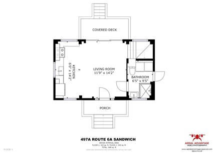 East Sandwich Cape Cod vacation rental - Floor plan of 1st level