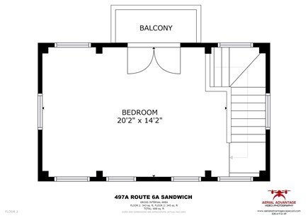 East Sandwich Cape Cod vacation rental - Floor plan of 2nd level