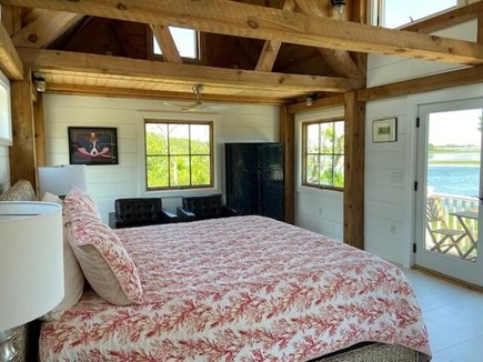 East Sandwich Cape Cod vacation rental - Bedroom with slider to upper level balcony