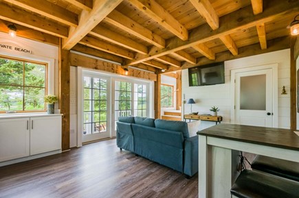 East Sandwich Cape Cod vacation rental - Living room with sliders to outside