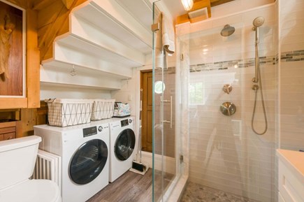 East Sandwich Cape Cod vacation rental - Bathroom on 1st floor with washer/dryer