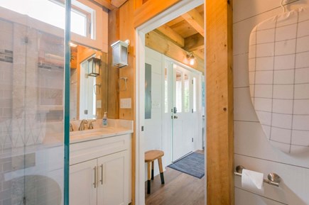 East Sandwich Cape Cod vacation rental - Bathroom looking toward front door