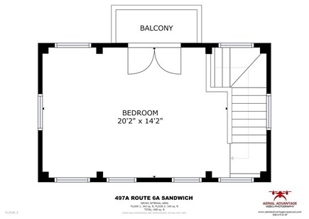 East Sandwich Cape Cod vacation rental - 2nd floor layout