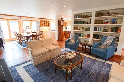 Truro Cape Cod vacation rental - Large Living Room Open to Dining Area