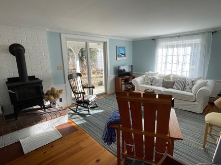 West Barnstable - Old King's H Cape Cod vacation rental - Wood burning stove for winter months.