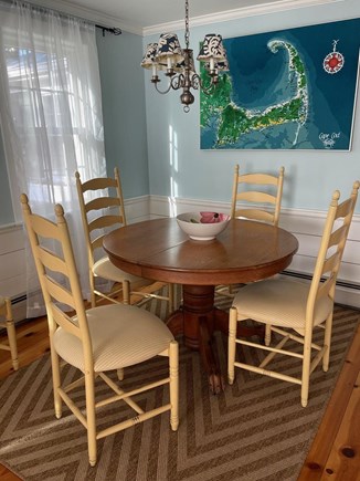 West Barnstable - Old King's H Cape Cod vacation rental - Dine inside or at the outside picnic table.