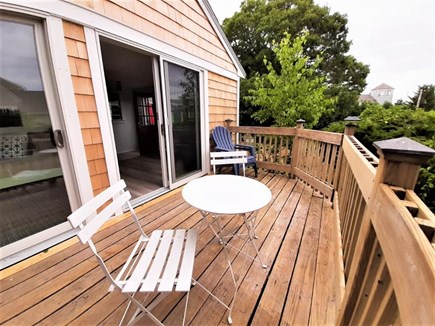 Hyannis Cape Cod vacation rental - NICE front deck with new sliders for glimpses of the ferries