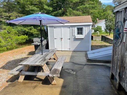 West Yarmouth Acres of Pines Cape Cod vacation rental - Large outdoor patio with grill and Outdoor Shower