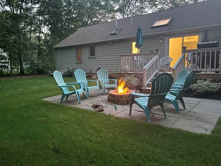 Centerville Cape Cod vacation rental - Peaceful quiet back yard with a patio and firepit