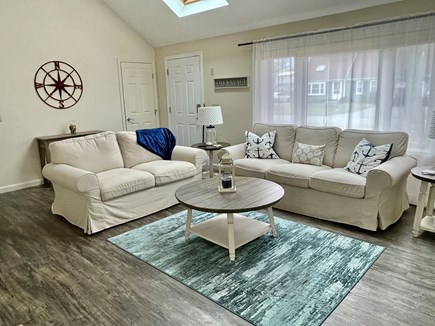 Centerville Cape Cod vacation rental - Living Room with sun-filled skylights and ceiling fan
