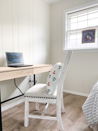 Dennis Port Cape Cod vacation rental - Desk in twin bedroom.
