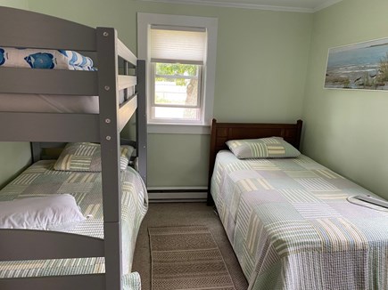 Chatham Ridgevale Beach Area Cape Cod vacation rental - Second bedroom with twin bunks and a single bed