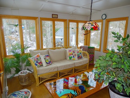 Harwich - Brewster Border / Ch Cape Cod vacation rental - Encanto: sunroom facing the pond and the woods