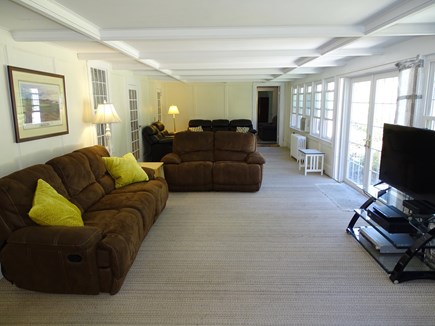Dennis Cape Cod vacation rental - Other side of living room, showing two seating areas