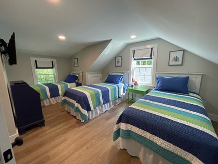 Yarmouth- Colonial Acres Cape Cod vacation rental - Upstairs bedroom, 2 twin XL's and 1 twin with cable/smart TV