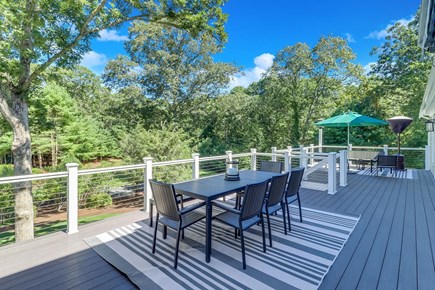 Orleans Cape Cod vacation rental - Upper deck over looking the back yard with an awning.