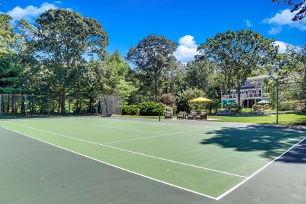 Orleans Cape Cod vacation rental - Sports Court - tennis, pickle ball and basketball hoop.