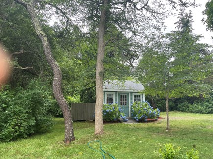 Brewster,  On private dead end road Cape Cod vacation rental - Private shed with beautiful flowers
