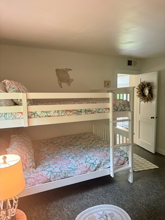 Brewster,  On private road in downtown B Cape Cod vacation rental - Beachy  double bunkbeds that are super comfy.