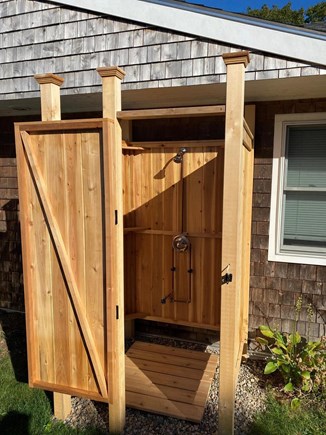 Falmouth Cape Cod vacation rental - Rinse off after the beach in the new outdoor shower