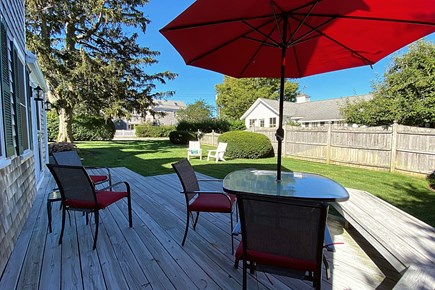 Hyannis Port Cape Cod vacation rental - A deck for grilling and chilling
