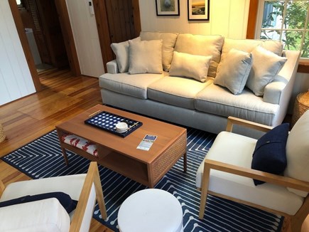 Brewster Cape Cod vacation rental - Large, comfy couch is perfect for the space.
