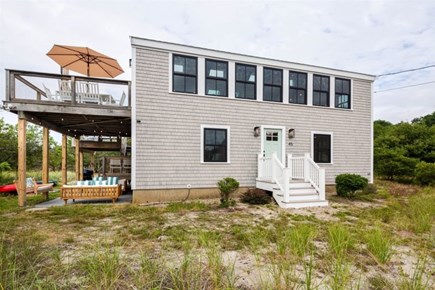 Truro Cape Cod vacation rental - The Front of the house showcasing Upper and Lower Deck