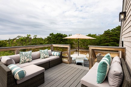 Truro Cape Cod vacation rental - Upper level deck with seating