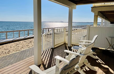 North Truro Cape Cod vacation rental - View of the bay and Provincetown from the deck