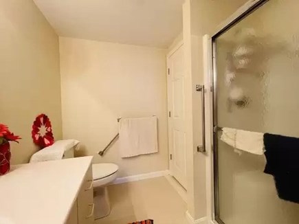 Yarmouthport Cape Cod vacation rental - Master bathroom with shower and linen closet