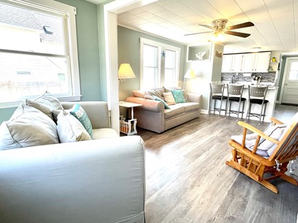 East Falmouth Cape Cod vacation rental - Living room with kitchen island