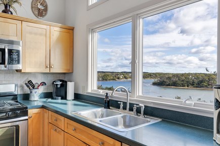Truro Cape Cod vacation rental - Kitchen overlooks Pamet Harbor & Eagles Neck Creek