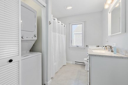Truro Cape Cod vacation rental - Bright Bathroom with Washer/Dryer Closet