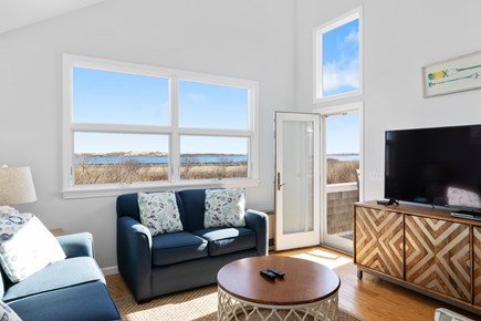 Truro Cape Cod vacation rental - Views from Living Room to Pilgrim Lake and the dunes...