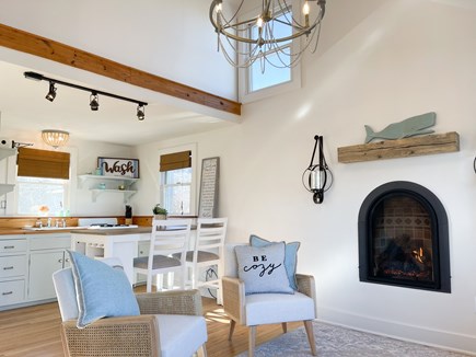 Sandwich, Town Neck Cape Cod vacation rental - Living room facing kitchen