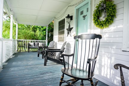Dennis Port Cape Cod vacation rental - Front porch for morning coffee and sunrise.