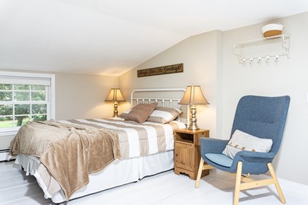 Dennis Port Cape Cod vacation rental - Upstairs Queen bedroom with seating area.