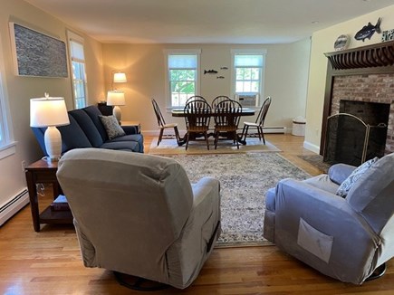 Dennis, Corporation Beach Cape Cod vacation rental - Living room with dining table with seating for six
