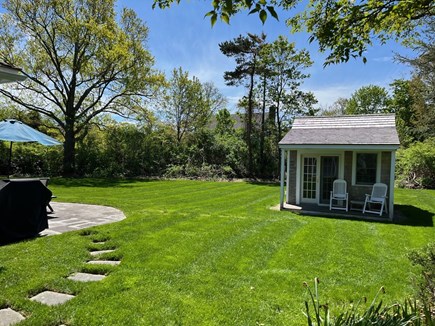 Dennis, Corporation Beach Cape Cod vacation rental - View from backyard. Studio has couch.