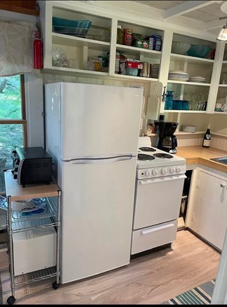 Wellfleet Cape Cod vacation rental - Electric stove, toaster oven and microwave