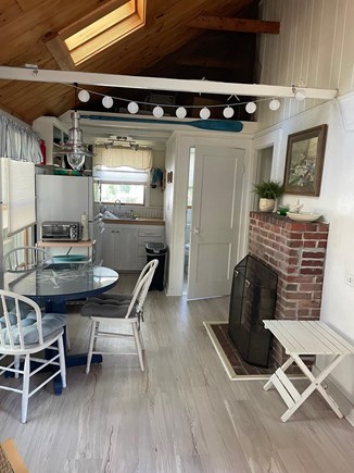 Wellfleet Cape Cod vacation rental - Dining area for four on compass table