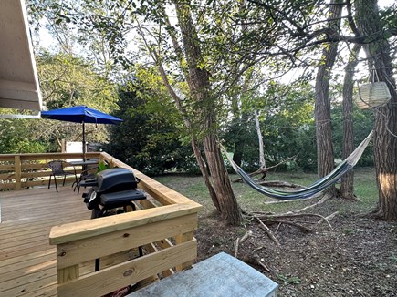 Wellfleet Cape Cod vacation rental - Grilling on the deck at the end of a day or laying in the hammock