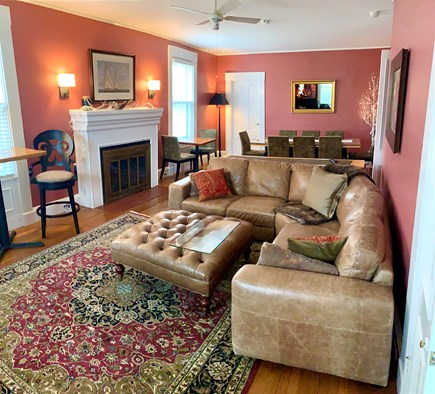 Falmouth, Main + Guest House Cape Cod vacation rental - Main house: large living room, dining area
