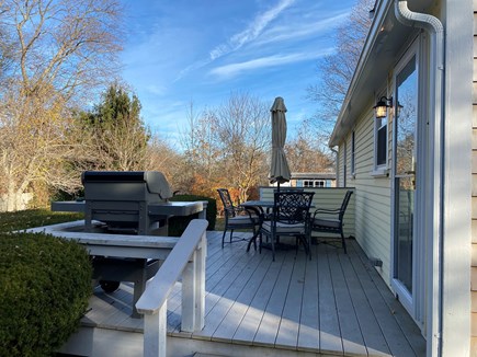 Falmouth Center Cape Cod vacation rental - Enjoy morning coffee or evening drinks on our private deck