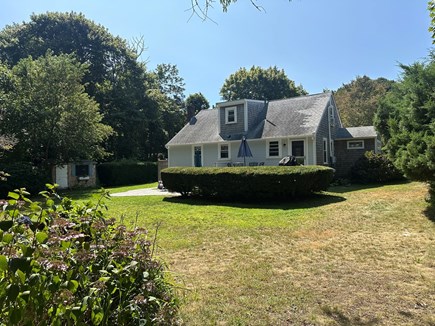 Falmouth Center Cape Cod vacation rental - Spacious backyard with patio & outdoor shower.