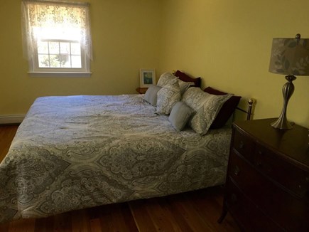 Wellfleet Cape Cod vacation rental - Master Bedroom with king size bed and mounted TV
