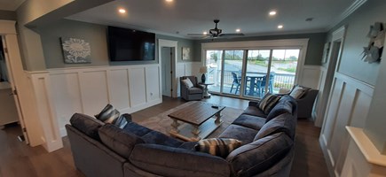 Dennisport Cape Cod vacation rental - 1st Floor Family Room with Slider to Front Porch