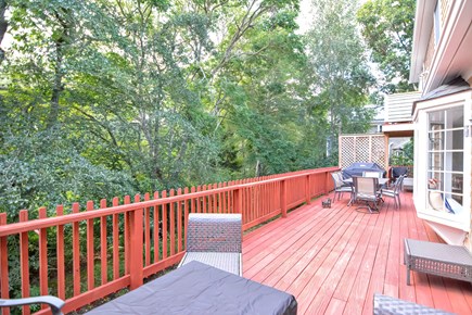 Harwich Port Cape Cod vacation rental - Porch with firepit and grill
